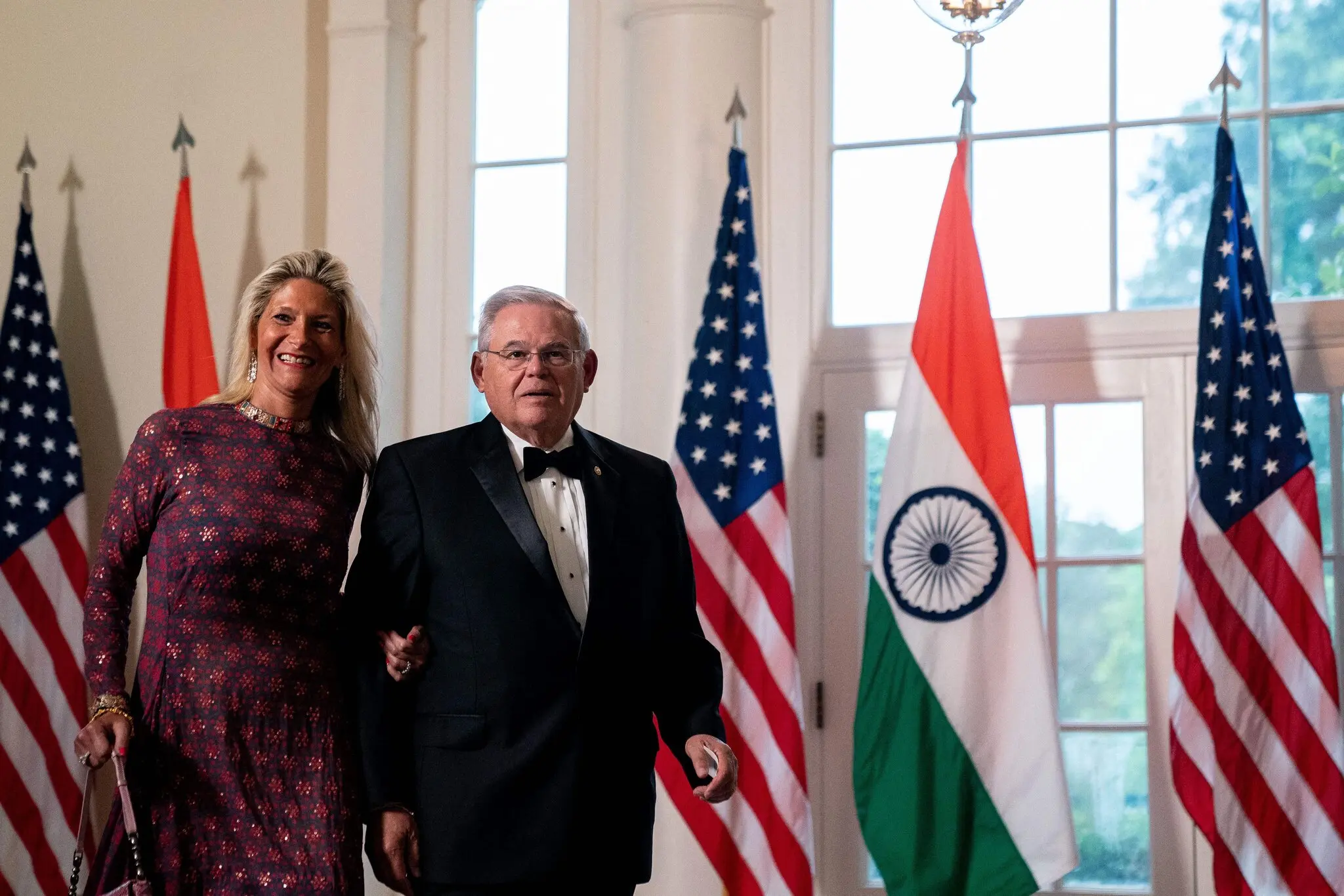 Senator Robert Menendez and his wife, Nadine
