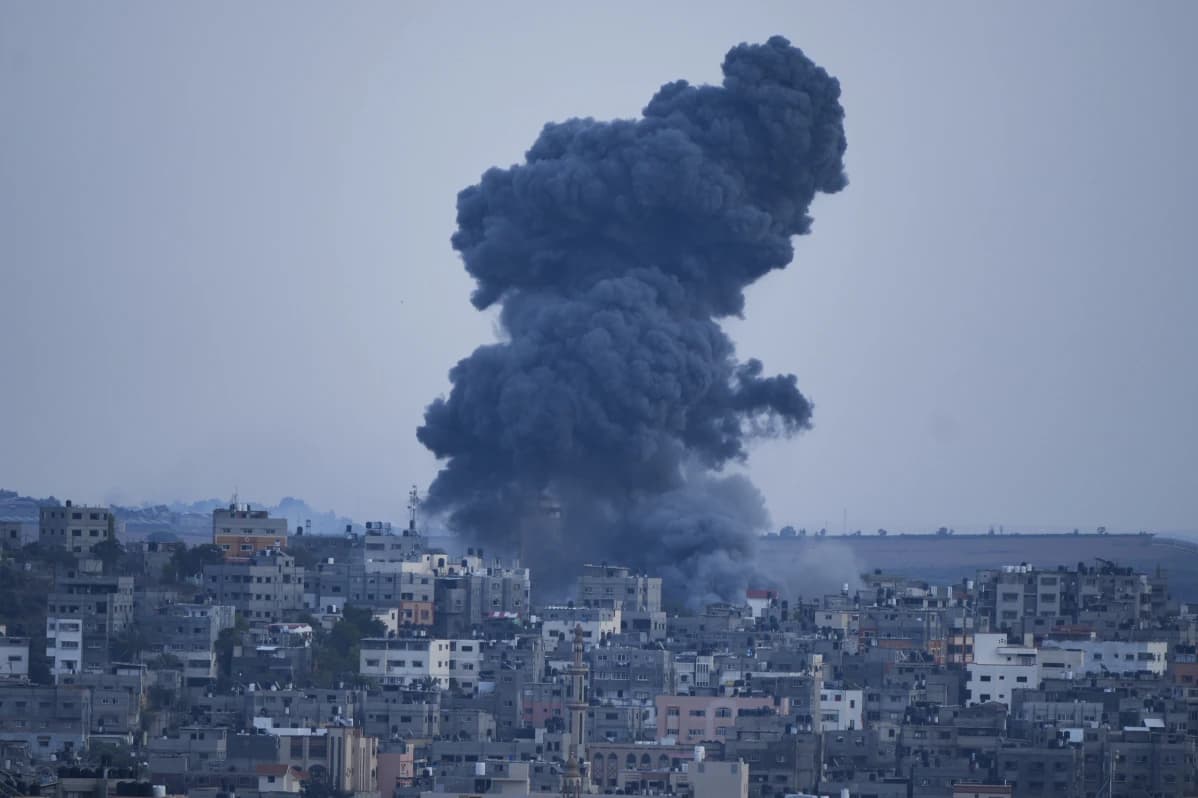 An Israeli airstrike in Gaza City