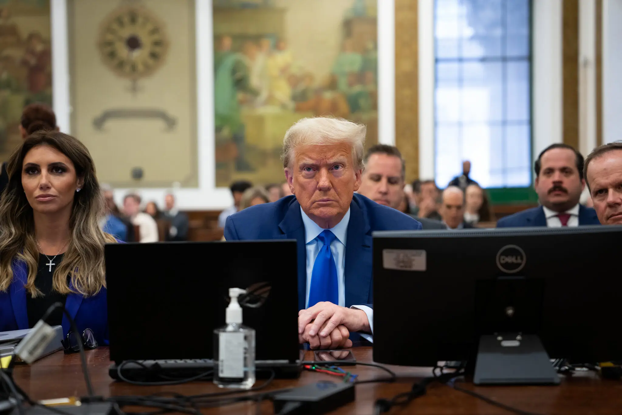Donald Trump in a courthouse
