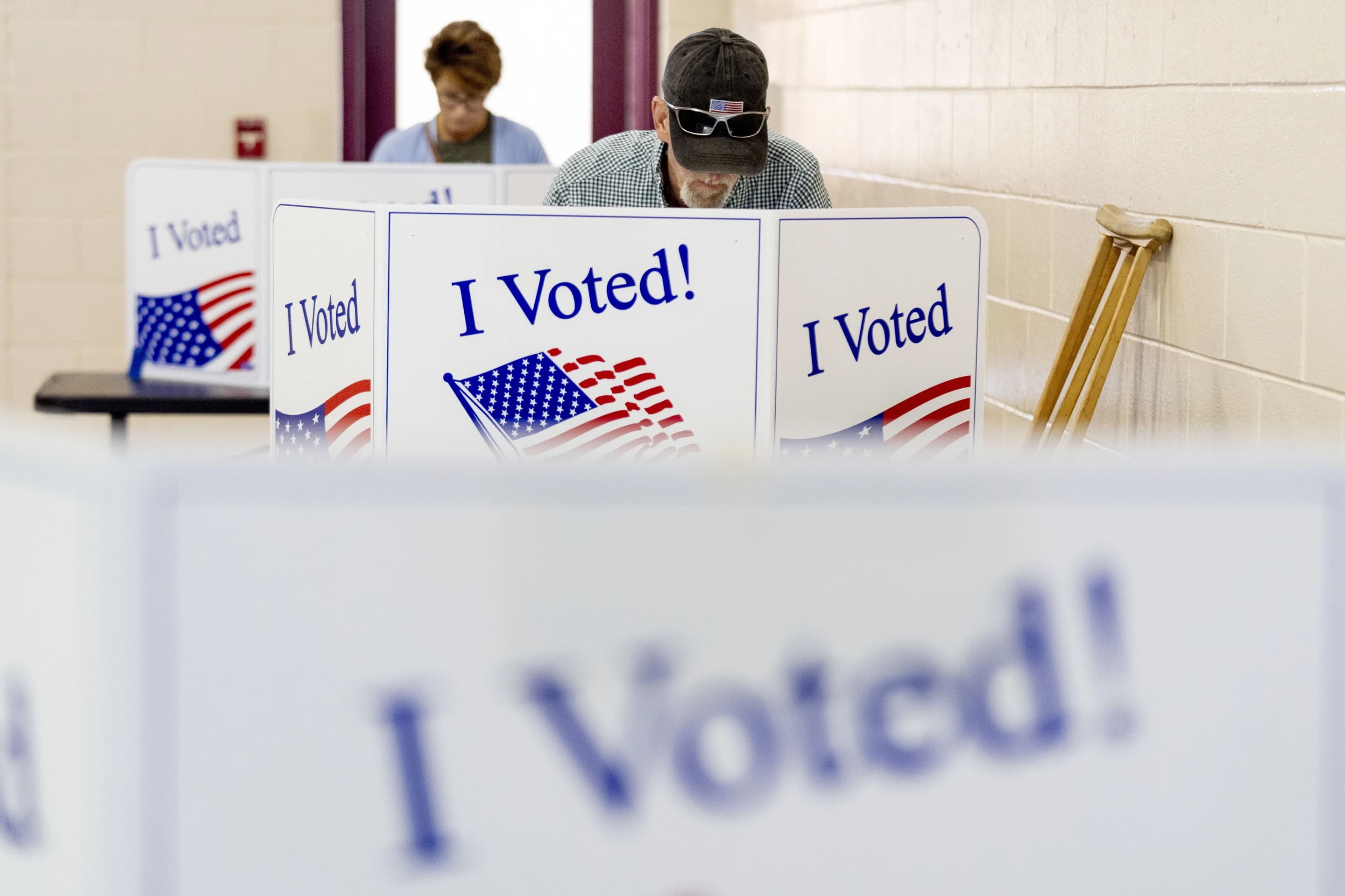 A voter in the South Carolina primary