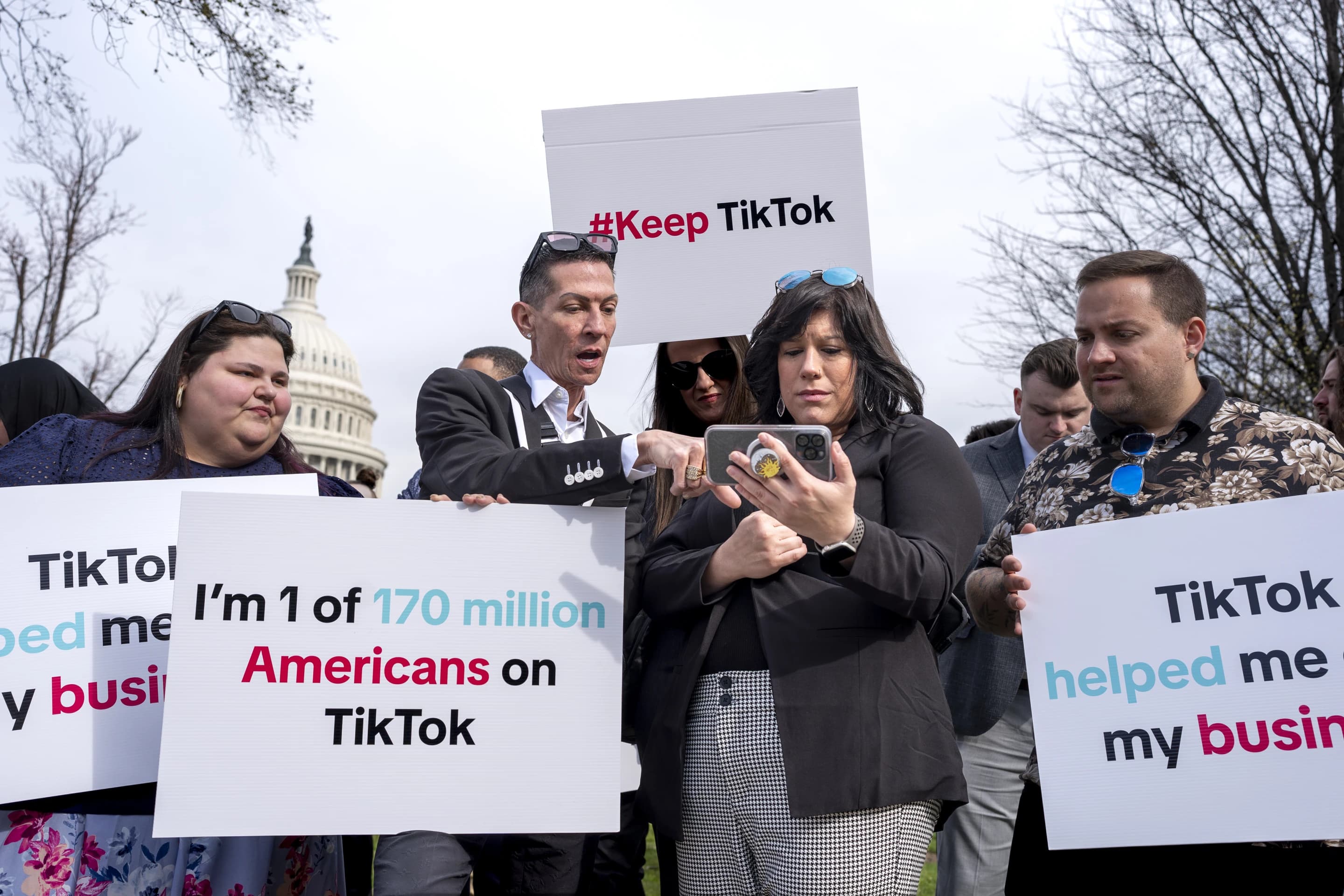 Protesters of the TikTok bill