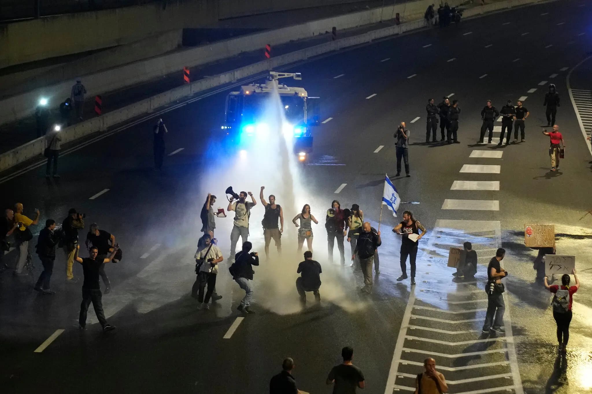Protesters in Tel Aviv