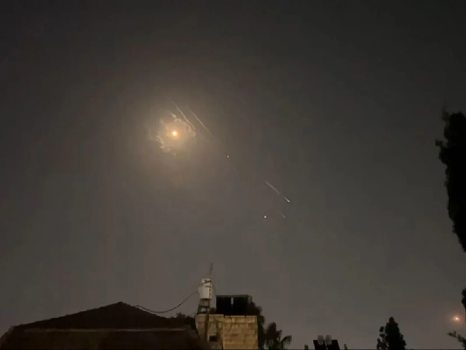 Rockets above Jerusalem