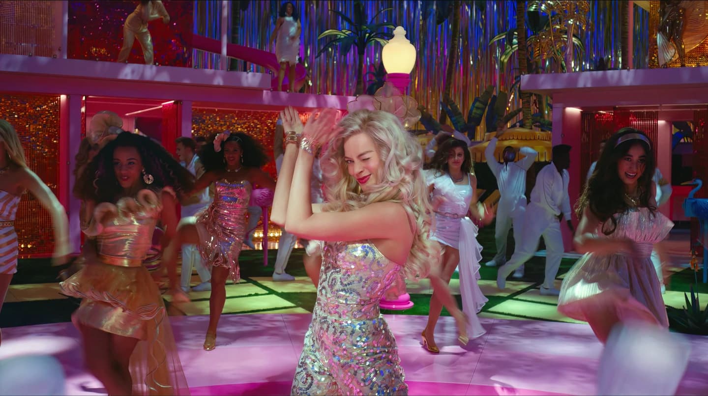 Margot Robbie in a scene from Barbie