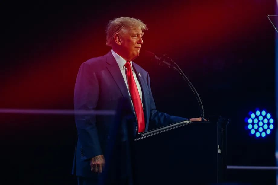 President Trump at a conference