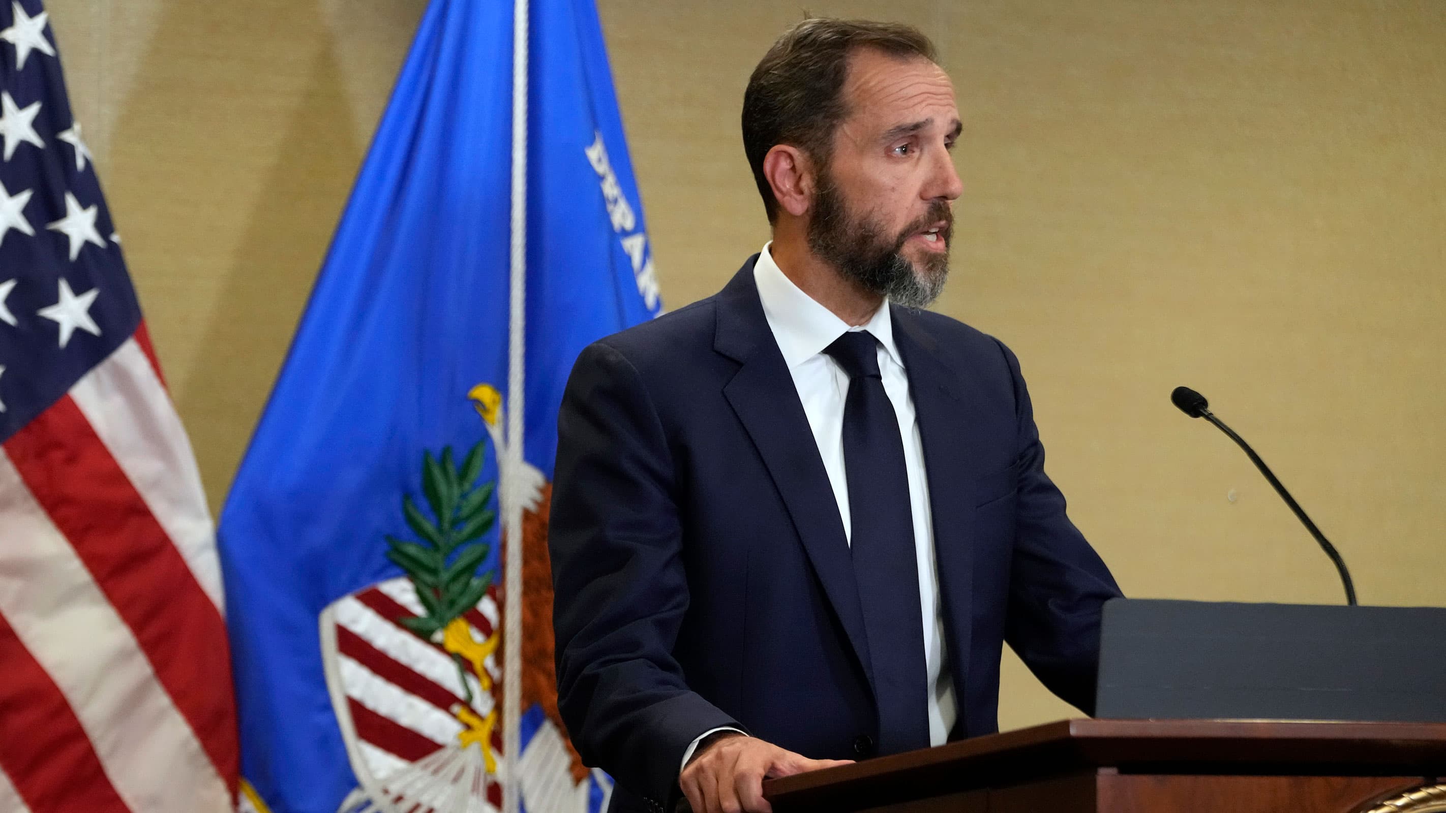 Special Counsel Jack Smith announcing the second indicment
