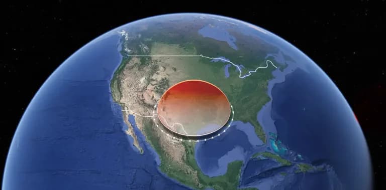 A heat dome over Texas