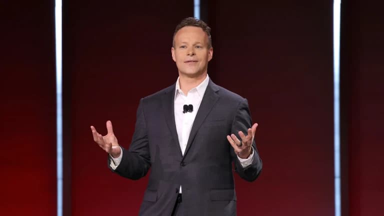 Chris Licht speaks onstage