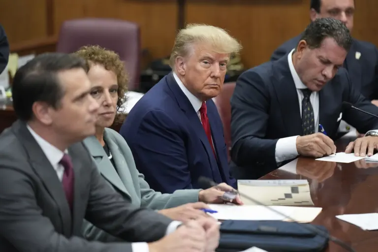 Trump in a Manhattan court for his first indictment