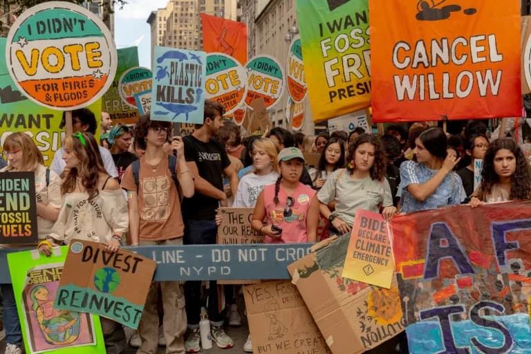 Climate protesters in New York City