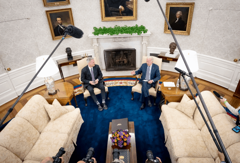 President Biden and Speaker McCarthy negotiating